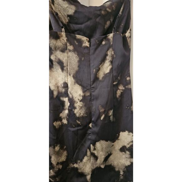 Urban Outfitters Mallory Slip Dress S/P Cowl Neck Bleached Black & White Mini - Picture 4 of 9